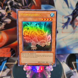 An Ultra Rare "Hydrogeddon" card from the Yugioh Set: Legendary Collection 2: The Duel Academy Years.