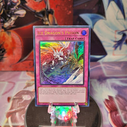 An Ultra Rare "Ice Dragon's Prison" card from the Yugioh Set: Rarity Collection 1 (RA01).