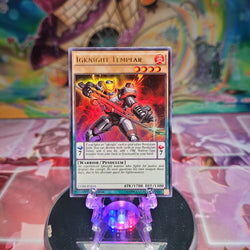 An Ultra Rare "Igknight Templar" card from the Yugioh Set: Clash of Rebellions (CORE).