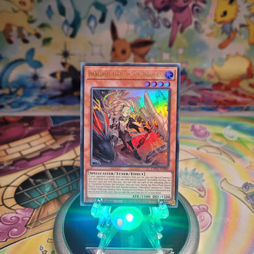 An Ultra Rare "Incredible Ecclesia, the Virtuous" card from the Yugioh Structure Deck: The Fallen & The Virtuous (CH01).