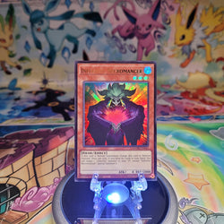 An Ultra Rare "Infernity Necromancer" card from the Yugioh Set: Magnificent Monsters (MAMO).
