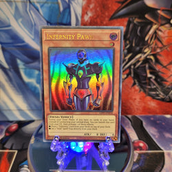 An Ultra Rare "Infernity Pawn" card from the Yugioh Set: Ghosts From the Past: The 2nd Haunting (GFP2).