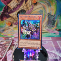 A Secret Rare "Infernoid Decatron" card from the Yugioh Set: Battles of Legend: Terminal Revenge.