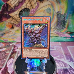 A Secret Rare "Infernoid Pirmais" card from the Yugioh Set: Battles of Legend: Terminal Revenge.