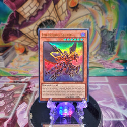 An Ultra Rare "Infernoid Sjette" card from the Yugioh Set: Battles of Legend: Terminal Revenge.