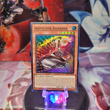 A Super Rare "Inspector Boarder" card from the Yugioh Set: Rarity Collection 1 (RA01). 