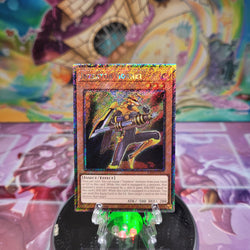 A Platinum Secret Rare "Inzektor Hornet" card from the Yugioh Set: Quarter Century Stampede (RA04).