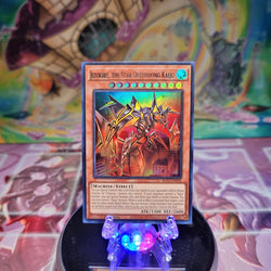 An Ultra Rare Silver "Jizukiru, the Star Destroying Kaiju" card from the Yugioh Set: Battles of Legend: Chapter 1.