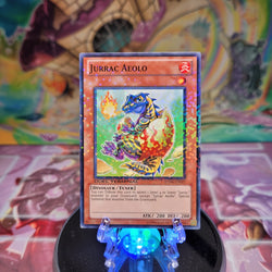 A Duel Terminal Common "Jurrac Aeolo" card from the Yugioh Set: Duel Terminal 4 (DT04).
