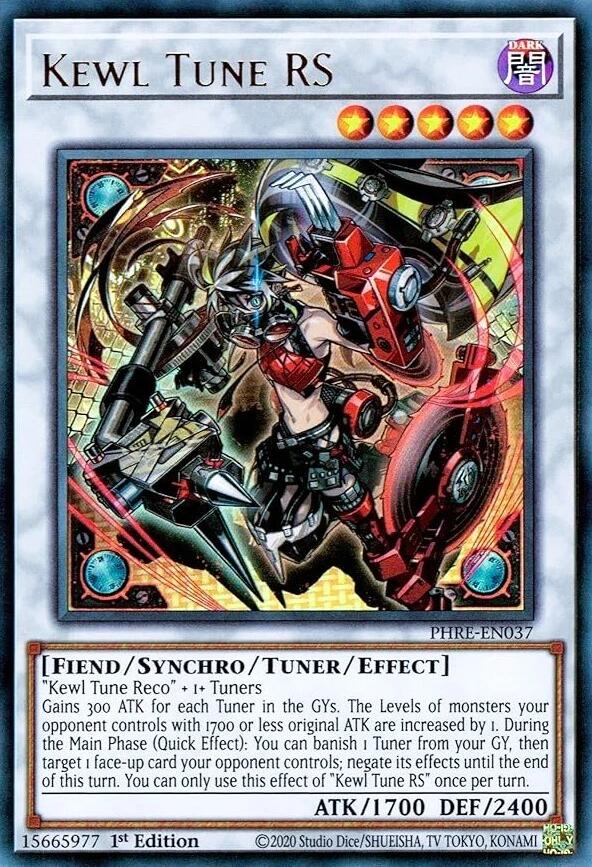 An Ultra Rare "Kewl Tune RS" card from the Yugioh Set: Phantom Revenge (PHRE).