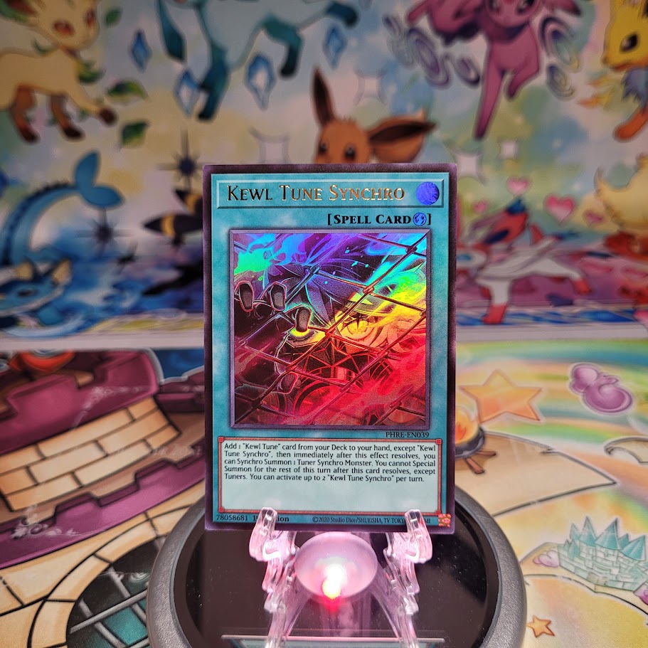An Ultra Rare "Kewl Tune Synchro" card from the Yugioh Set: Phantom Revenge (PHRE).