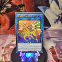 An Ultra Rare "Knightmare Unicorn" card from the Yugioh Set: Rarity Collection 1 (RA01).