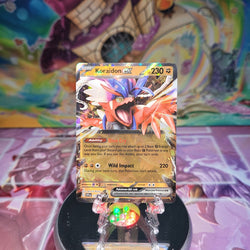 An Ultra Rare "Koraidon Ex" (125/198) card from the Pokemon Set: Scarlet & Violet: Base Set (SVI).