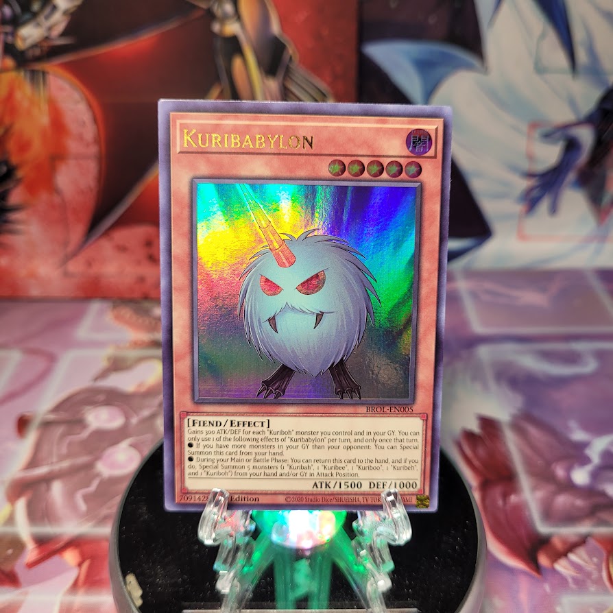  An Ultra Rare "Kuribabylon" card from the Yugioh Set: Brothers of Legend.