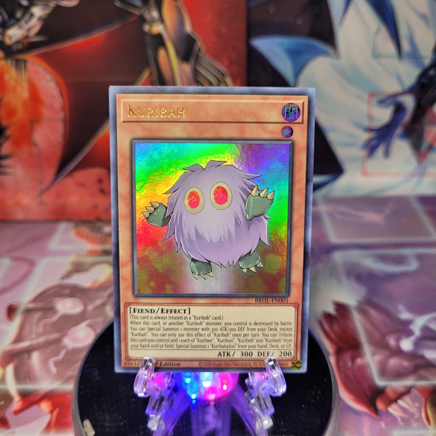  An Ultra Rare "Kuribah" card from the Yugioh Set: Brothers of Legend.