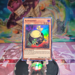 An Ultra Rare Purple "Kuribandit" card from the Yugioh Set: Dragons of Legend: The Complete Series (DLCS).