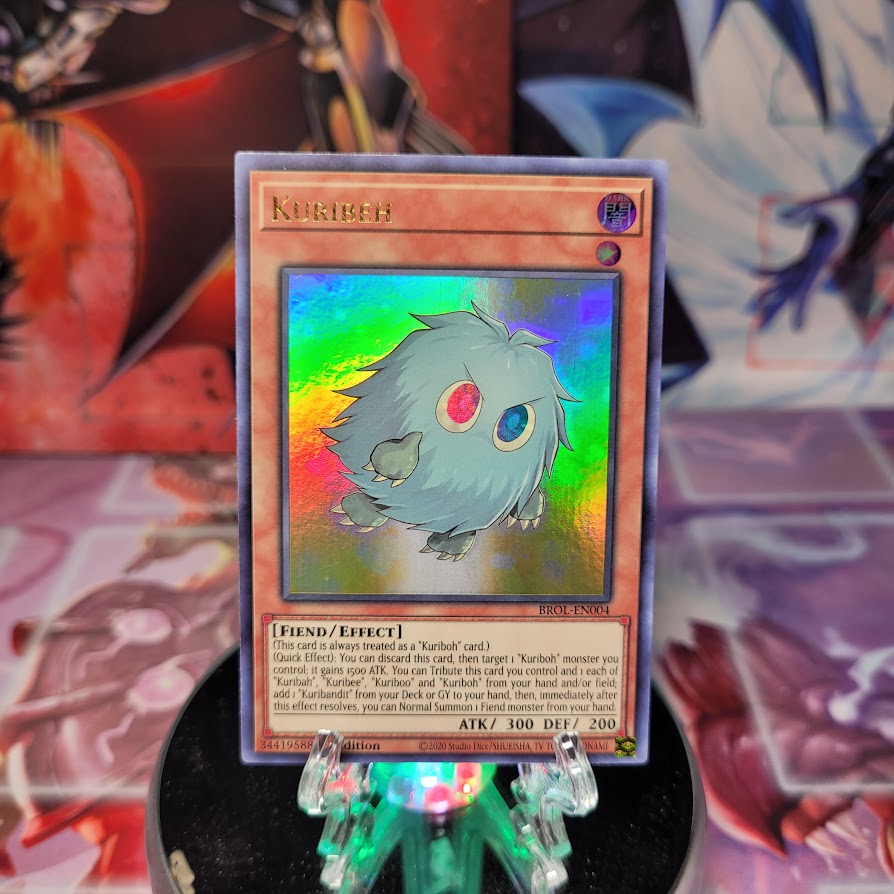  An Ultra Rare "Kuribeh" card from the Yugioh Set: Brothers of Legend.