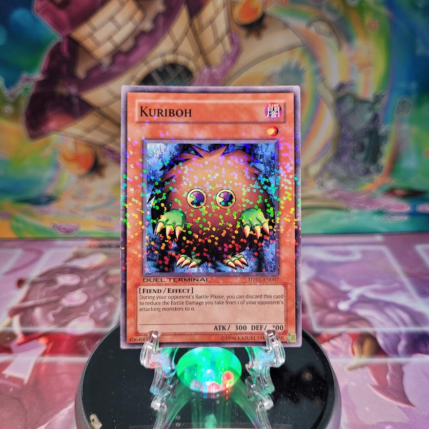 A Duel Terminal Common "Kuriboh" card from the Yugioh Set: Duel Terminal 1 (DT01).