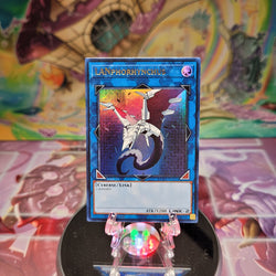 An Ultra Rare "Lanphorhynchus" card from the Yugioh Set: Duel Devastator.