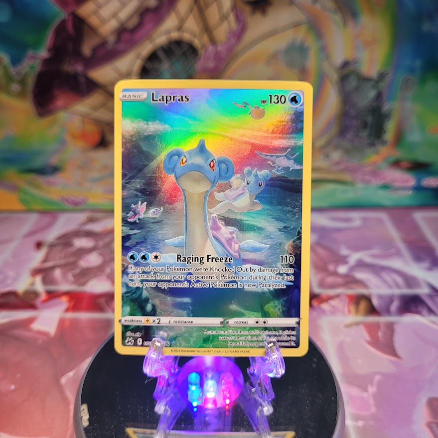 A Secret Rare "Lapras" (GG05/GG70) card from the Pokemon Set: Crown Zenith.