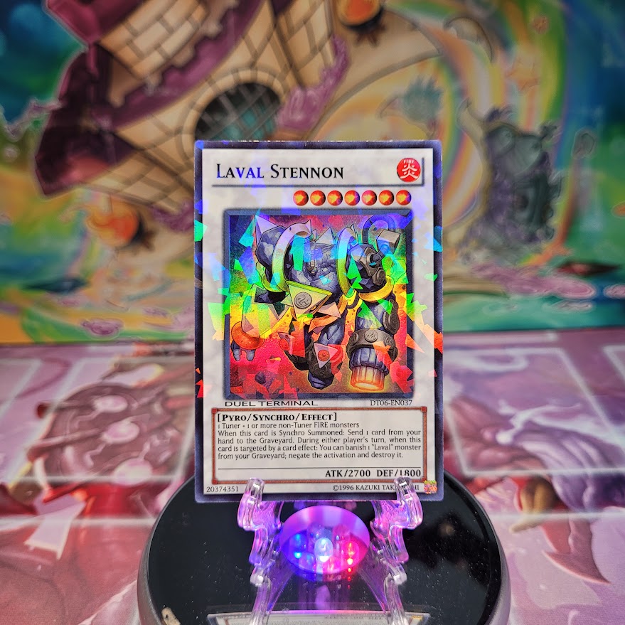 A Duel Terminal Super Rare "Laval Stennon" card from the Yugioh Set: Duel Terminal 6 (DT06).