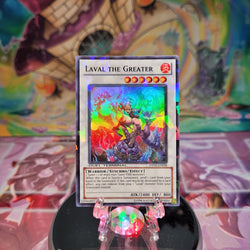 A Duel Terminal Super Rare "Laval the Greater" card from the Yugioh Set: Duel Terminal 5 (DT05).