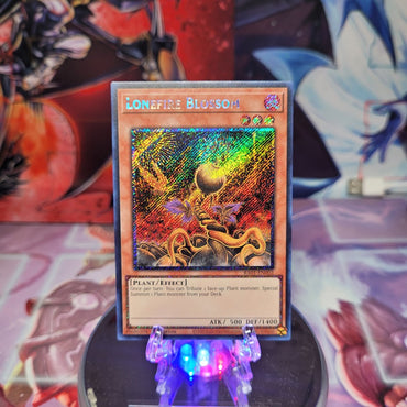 A Platinum Secret Rare "Lonefire Blossom" card from the Yugioh Set: Rarity Collection 1 (RA01).