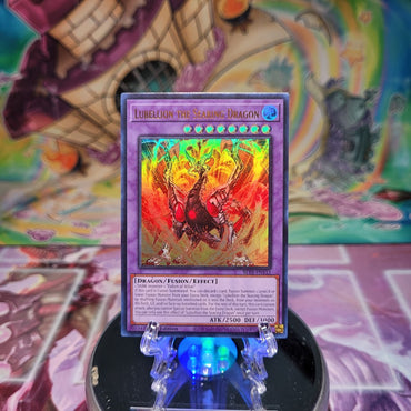 An Ultra Rare "Lubellion the Searing Dragon" card from the Yugioh Set: Battles of Legend: Terminal Revenge.