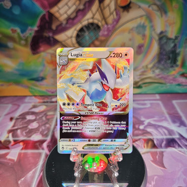 An Ultra Rare "Lugia Vstar" (139/195) card from the Pokemon Set: Silver Tempest.