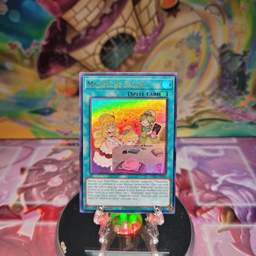 An Ultra Rare "Madolche Salon" card from the Yugioh Set: Quarter Century Bonanza (RA03).