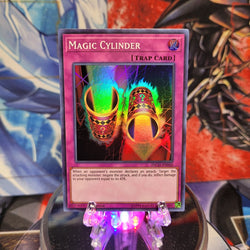  A Super Rare "Magic Cylinder" card from the Yugioh Set: The Infinity Chasers.