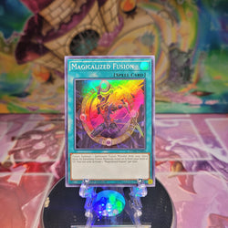 A Super Rare "Magicalized Fusion" card from the Yugioh Set: Dark Neostorm.