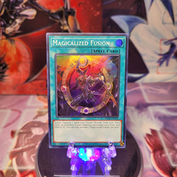 A Super Rare "Magicalized Fusion" card from the Yugioh Set: Rarity Collection 1 (RA01).