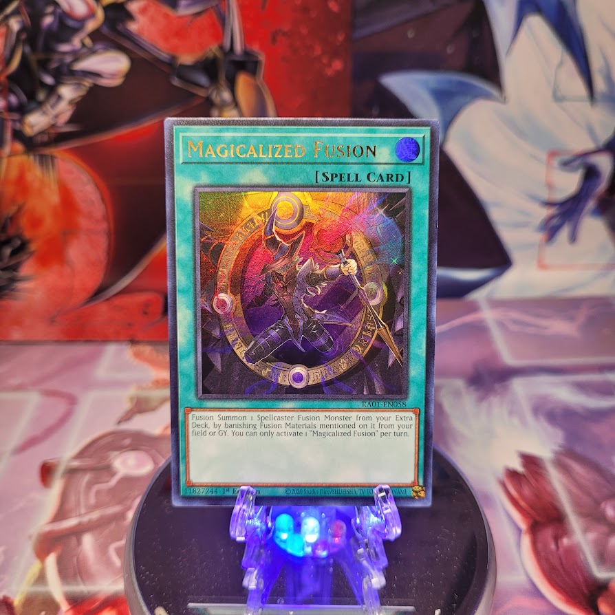 An Ultra Rare "Magicalized Fusion" card from the Yugioh Set: Rarity Collection 1 (RA01). 