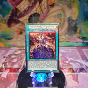  A Prismatic Collector's Rare "Magician's Salvation" card from the Yugioh Set: Rarity Collection 1 (RA01).