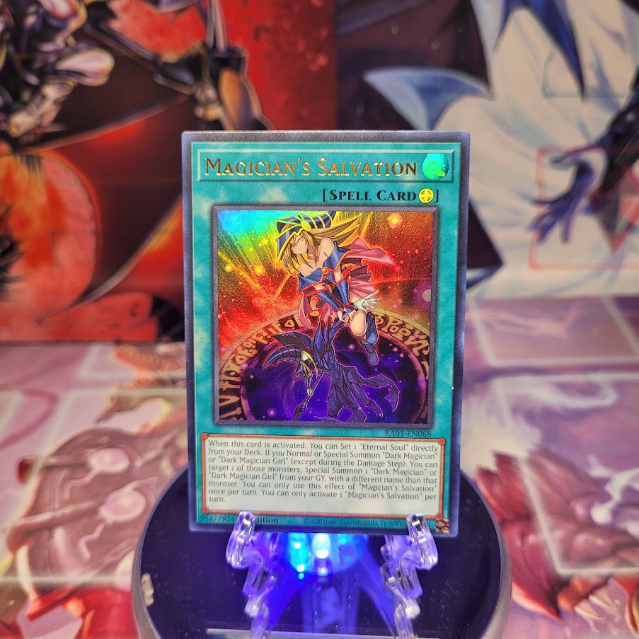 An Ultra Rare "Magician's Salvation" card from the Yugioh Set: Rarity Collection 1 (RA01).