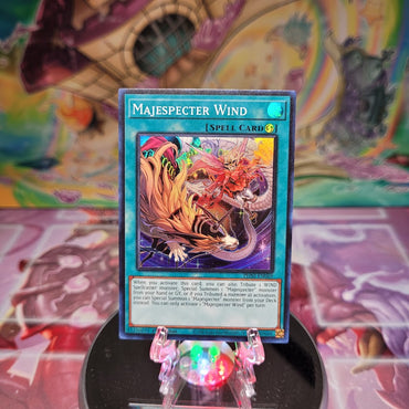 A Super Rare "Majespecter Wind" card from the Yugioh Set: Phantom Nightmare.