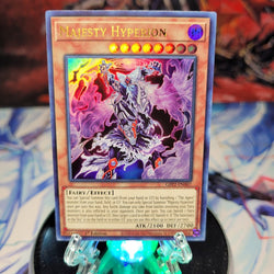  An Ultra Rare "Majesty Hyperion" card from the Yugioh Set: Ghosts From the Past: The 2nd Haunting (GFP2).