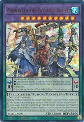 An Ultra Rare "Mamonaka the Vaylantz United" card from the Yugioh Set: Tactical Masters (TAMA).
