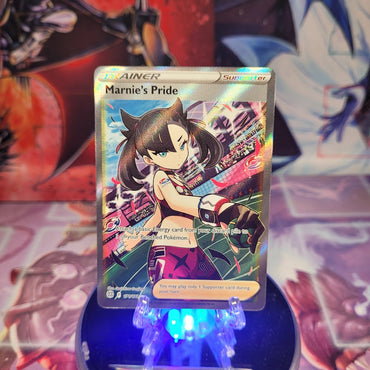 A Secret Rare "Marnie's Pride" (171/172) card from the Pokemon Set: Brilliant Stars.