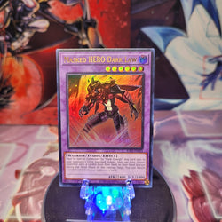 An Ultra Rare "Masked Hero Dark Law" card from the Yugioh Set: Rarity Collection 1 (RA01).