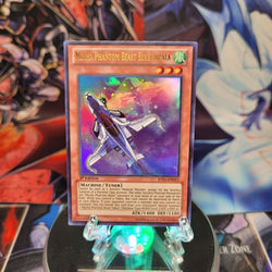 An Ultra Rare "Mecha Phantom Beast Blue Impala" card from the Yugioh Set: Judgment of he Light.