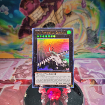 An Ultra Rare "Mecha Phantom Beast Dracossack" card from the Yugioh Set: Quarter Century Bonanza (RA03).