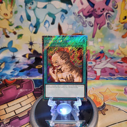 A Platinum Secret Rare "Metamorphosis" card from the Yugioh Set: Quarter Century Stampede (RA04)