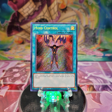 A Secret Rare "Mind Control" card from the Yugioh Set: Rarity Collection 2 (RA02).