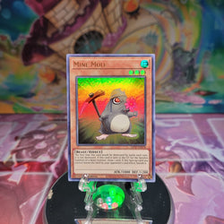 An Ultra Rare "Mine Mole" card from the Yugioh Set: Ghosts From the Past.