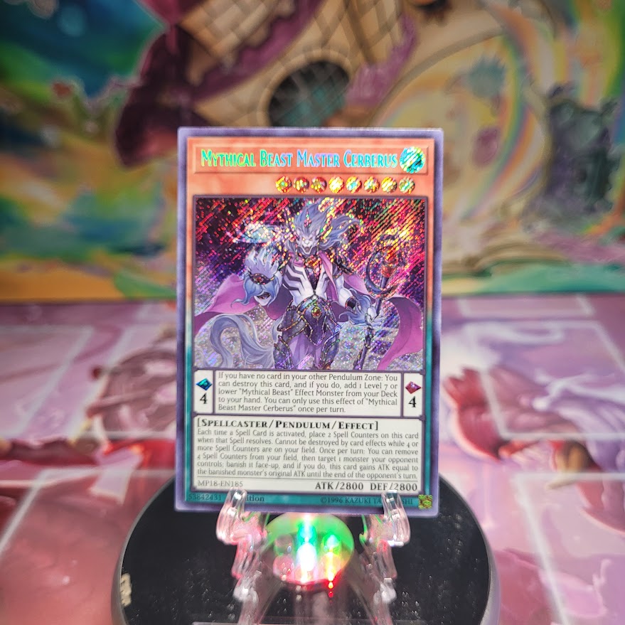 Mythical Beast Master Cerberus [MP18-EN185] Secret Rare