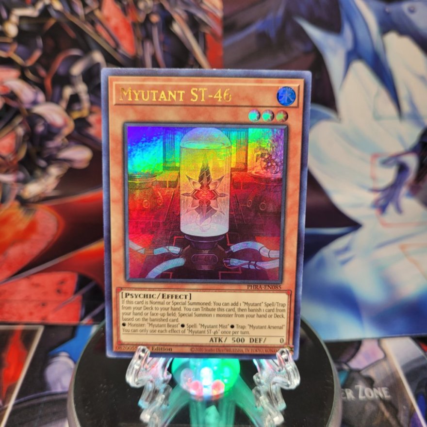 An Ultra Rare "Myutant ST-46" card from the Yugioh Set: Phantom Rage (PHRA).