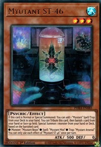 An Ultra Rare "Myutant ST-46" card from the Yugioh Set: Phantom Rage (PHRA).