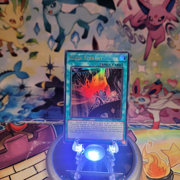 An Ultra Rare "Nadir Servant" card from the Yugioh Structure Deck: The Fallen & The Virtuous (CH01).